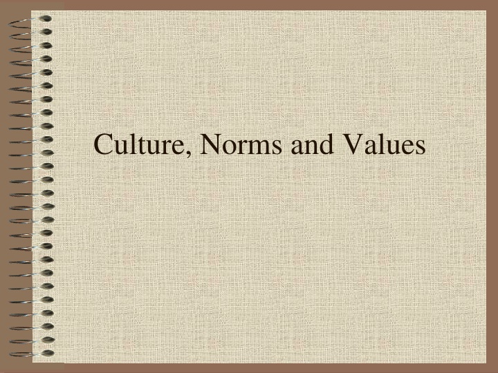 culture norms and values