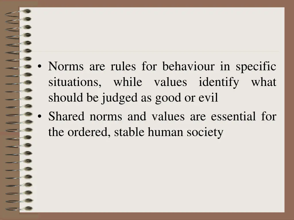 norms are rules for behaviour in specific