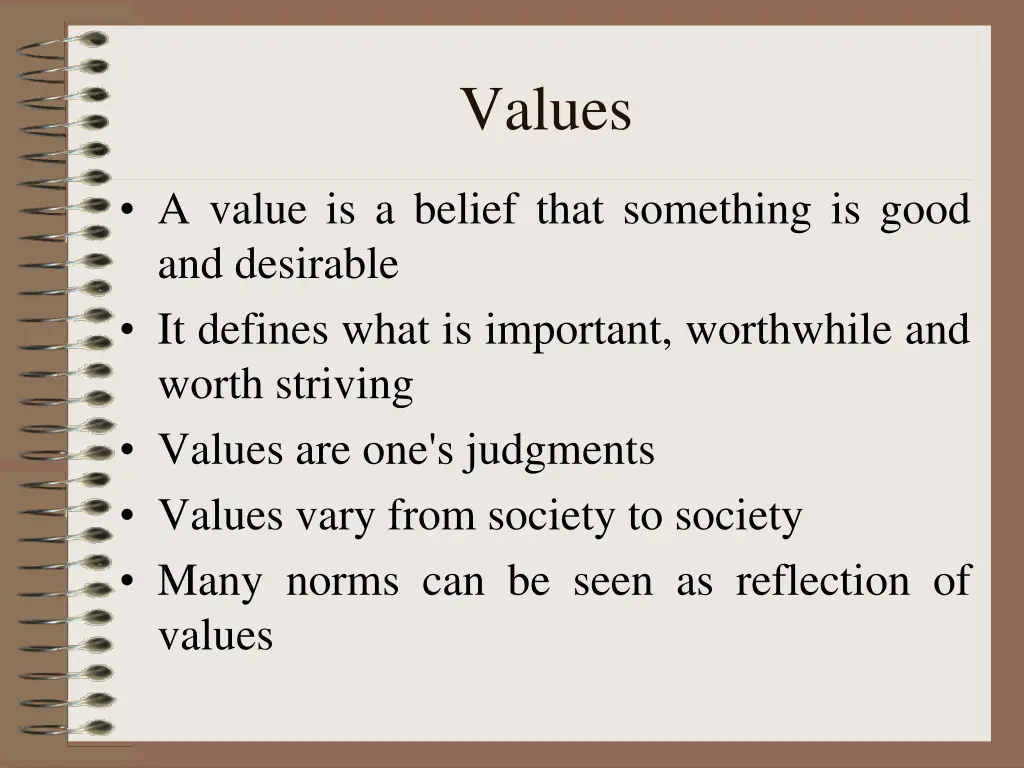 values