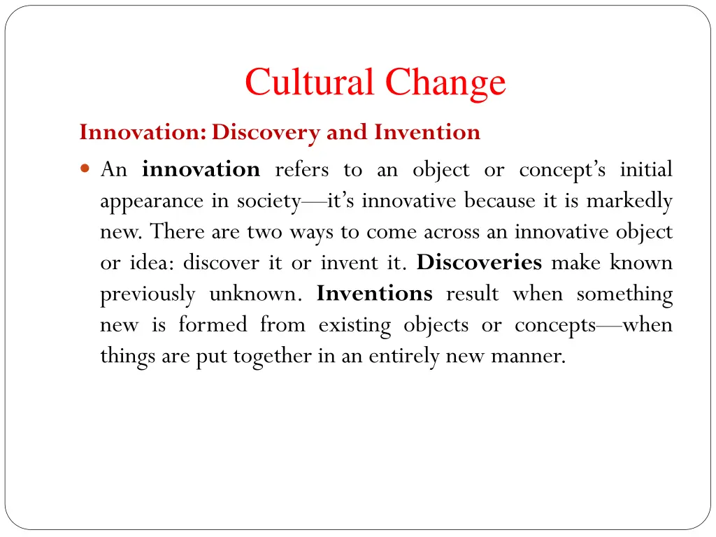 cultural change