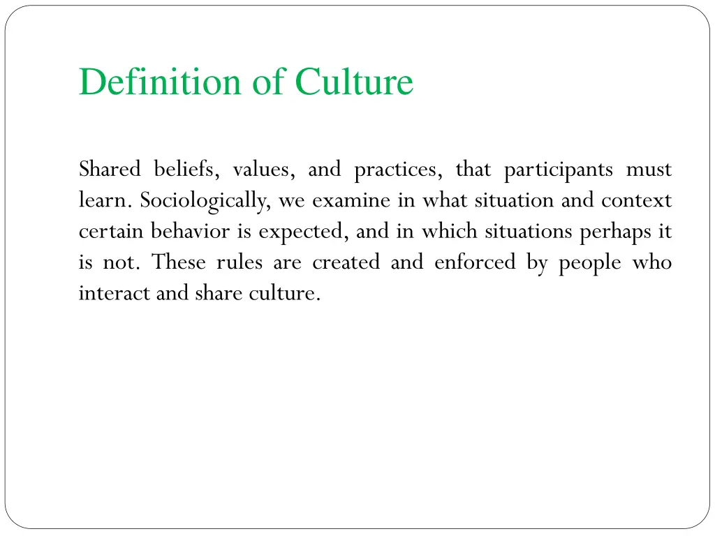 definition of culture