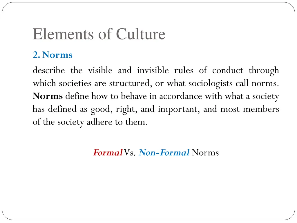 elements of culture 1
