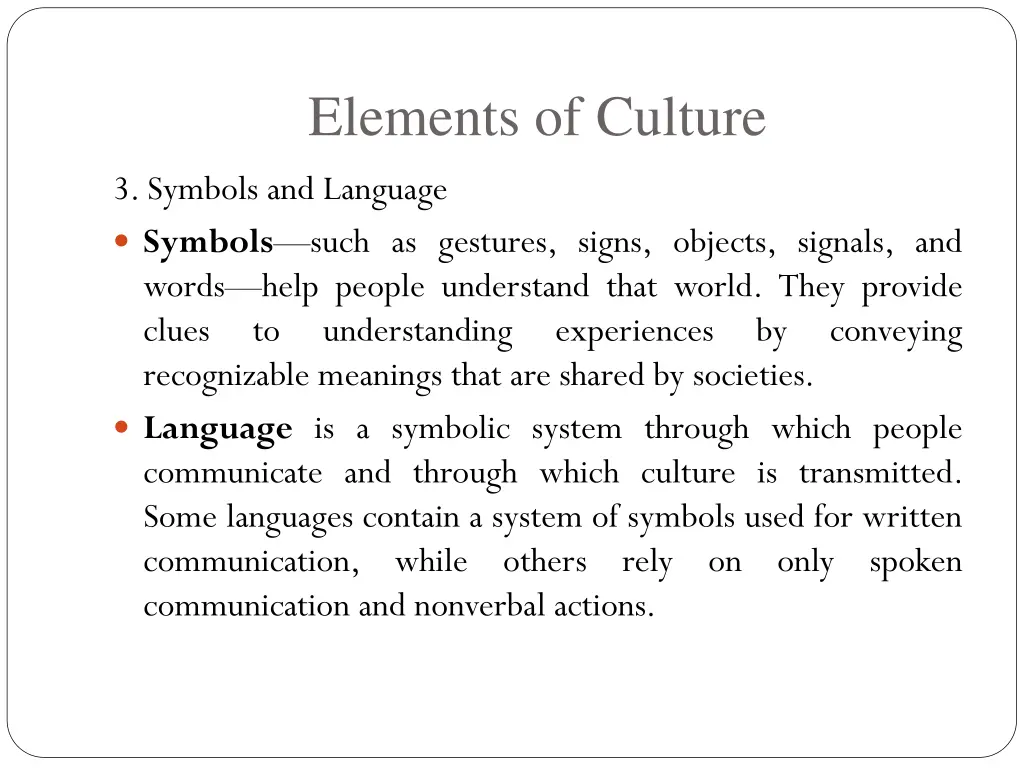 elements of culture 2