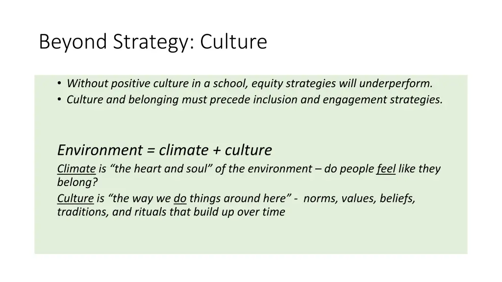 beyond strategy culture