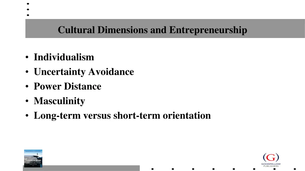 cultural dimensions and entrepreneurship