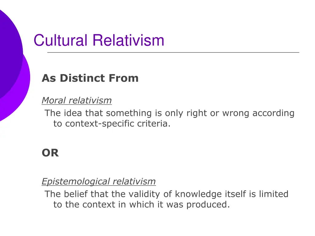 cultural relativism 1