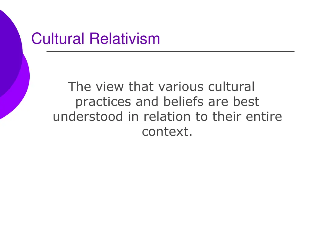 cultural relativism