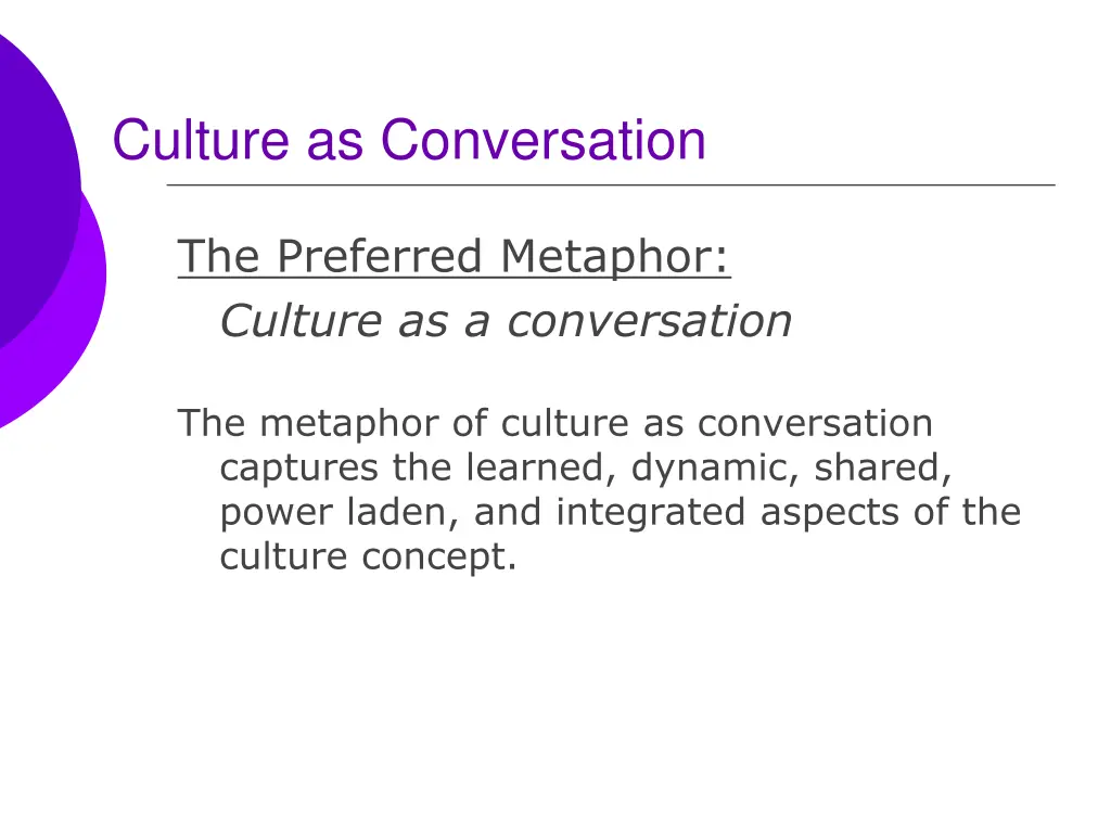 culture as conversation
