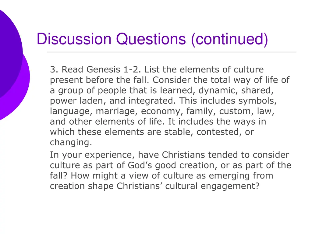 discussion questions continued