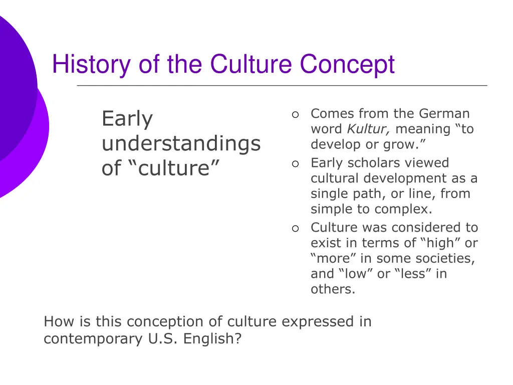 history of the culture concept