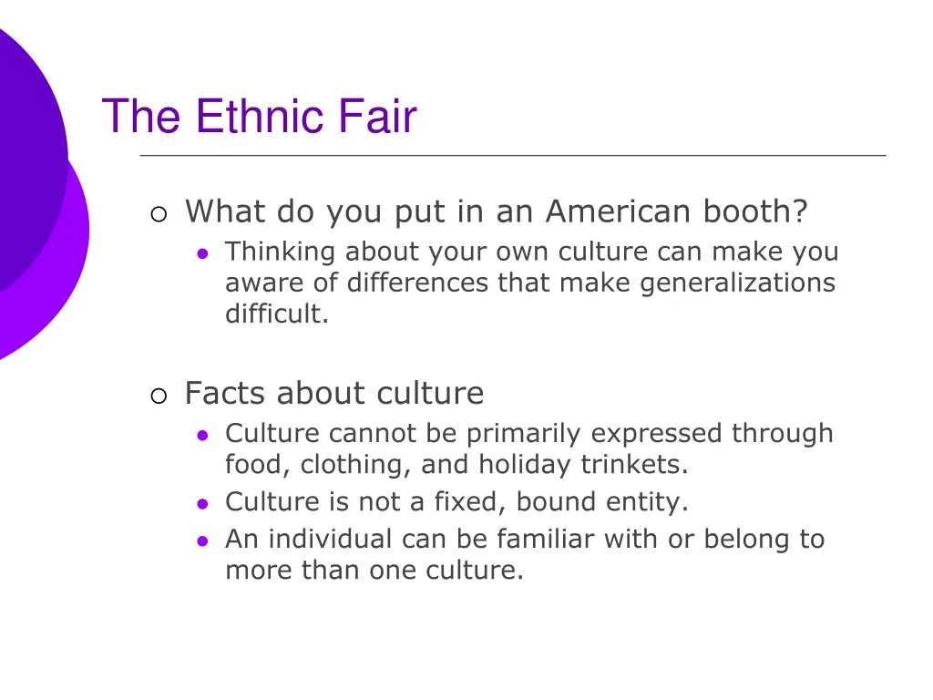 the ethnic fair