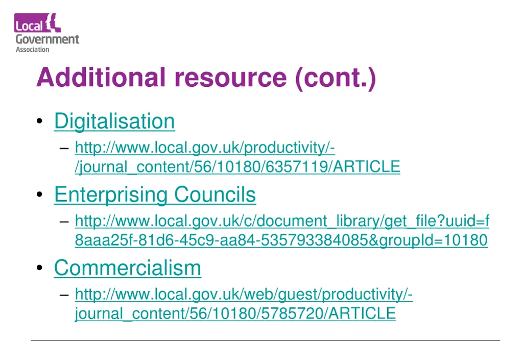 additional resource cont