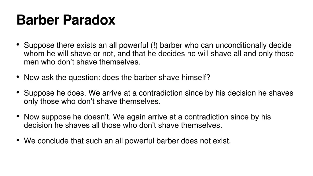 barber paradox