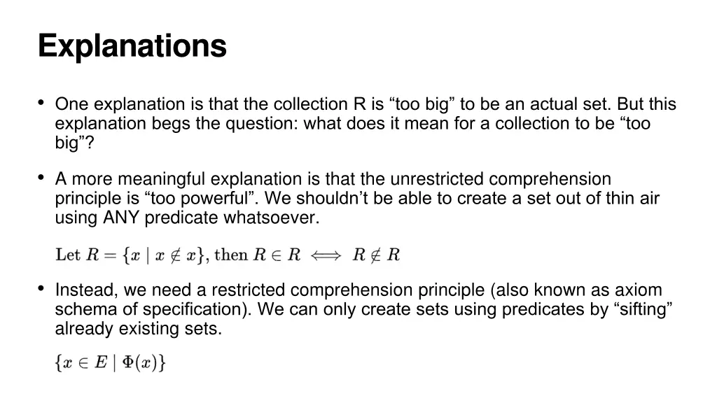 explanations