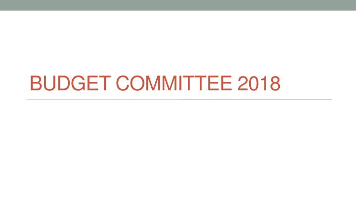 budget committee 2018