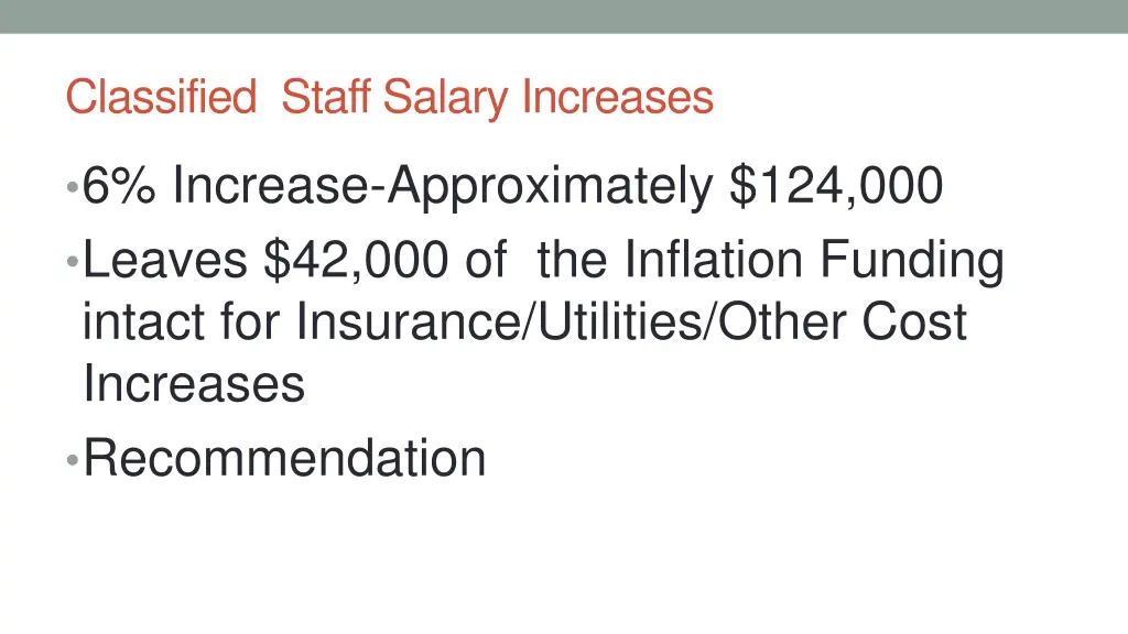 classified staff salary increases