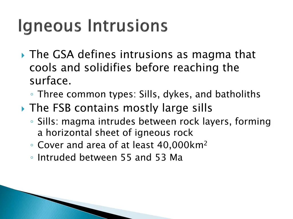 the gsa defines intrusions as magma that cools