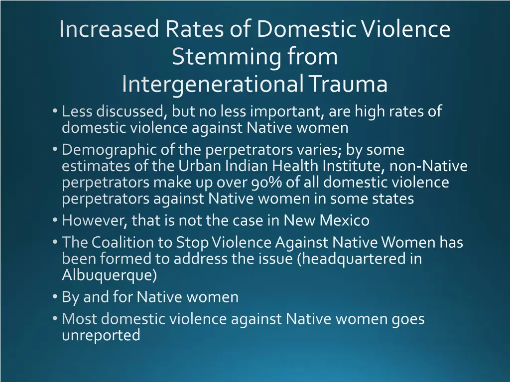 increased rates of domestic violence stemming
