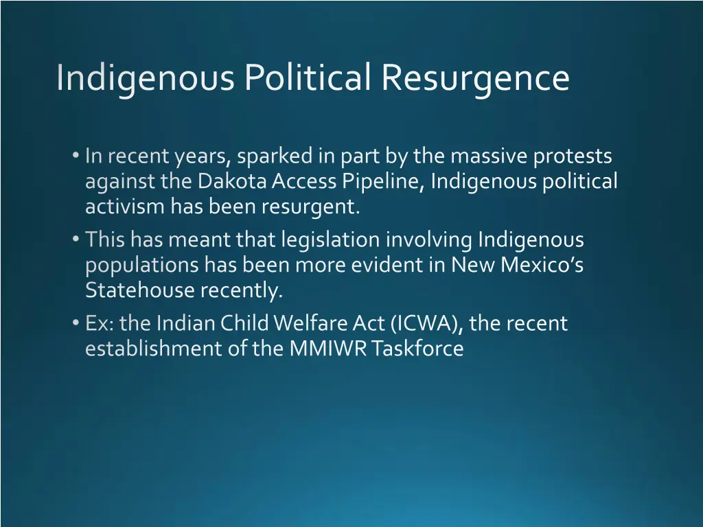 indigenous political resurgence