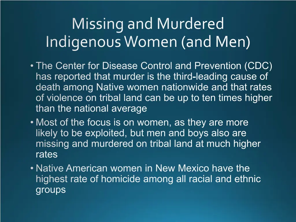 missing and murdered indigenous women and men