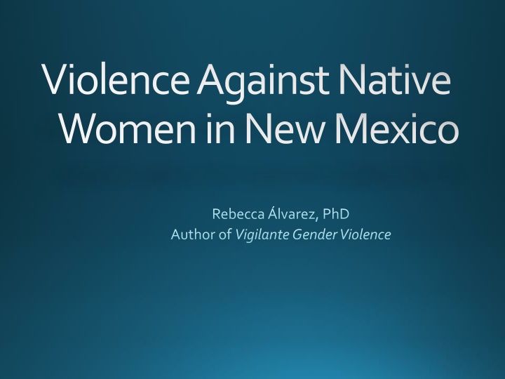 violence against native women in new mexico