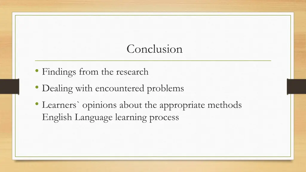 conclusion