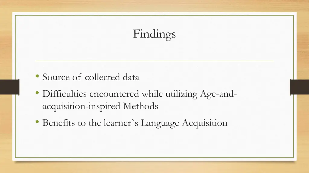 findings
