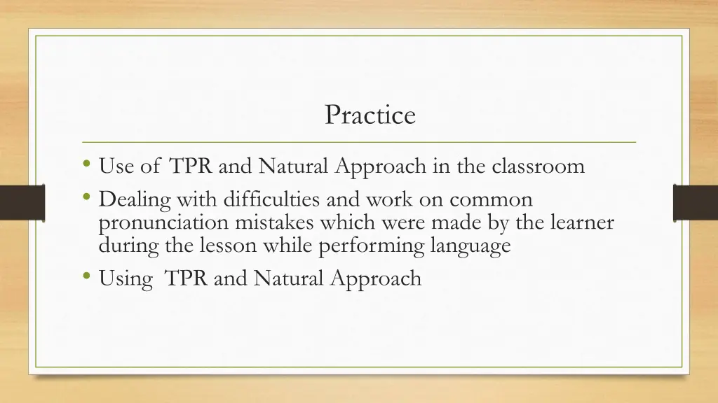 practice