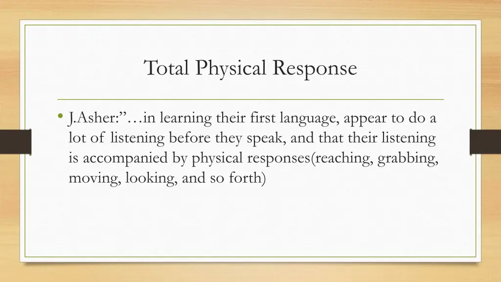 total physical response