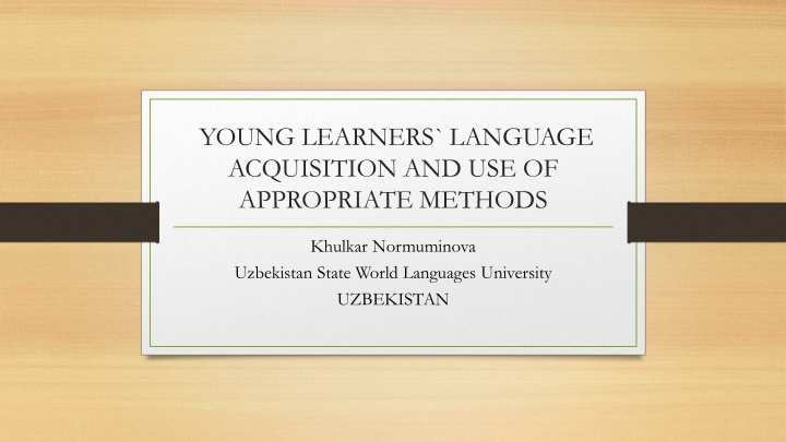 young learners language acquisition