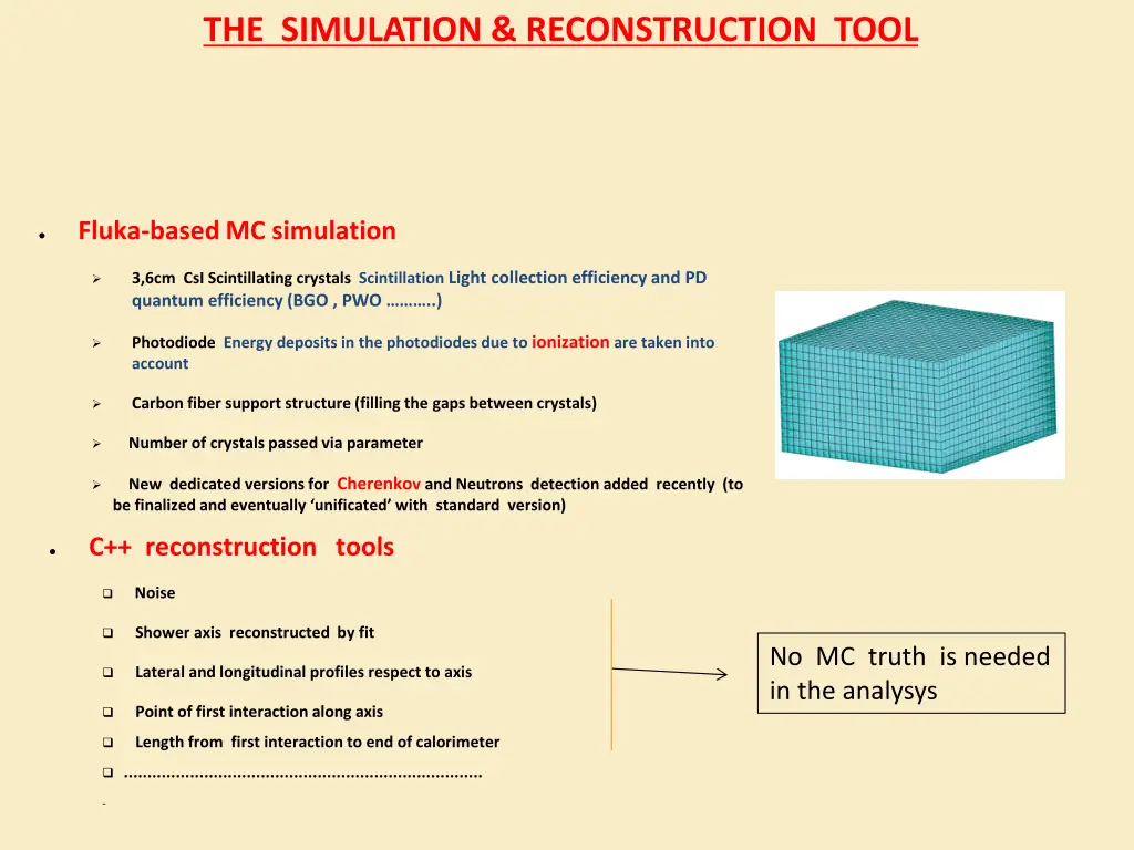 the simulation reconstruction tool