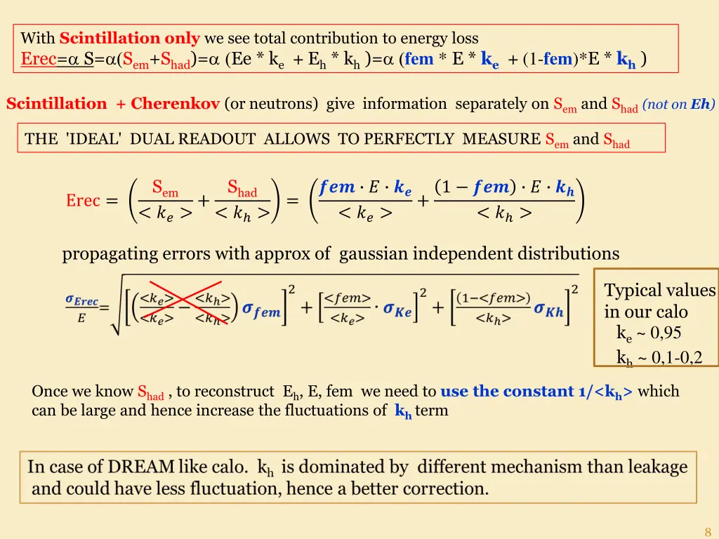 with scintillation only we see total contribution 1