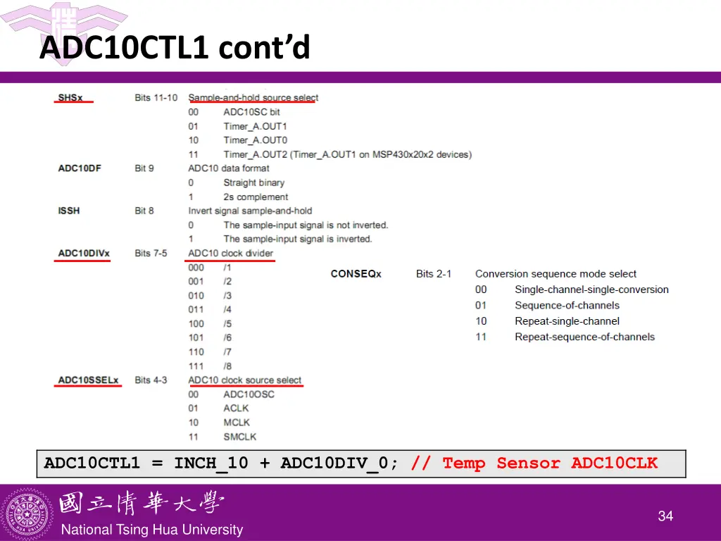 adc10ctl1 cont d