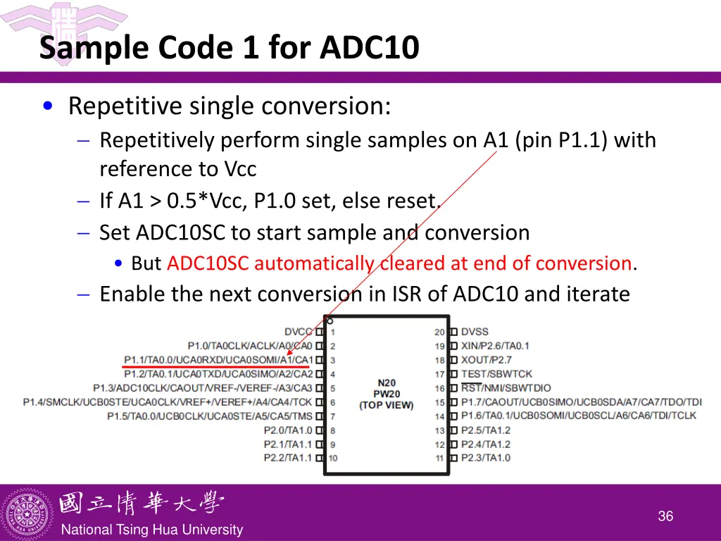 sample code 1 for adc10