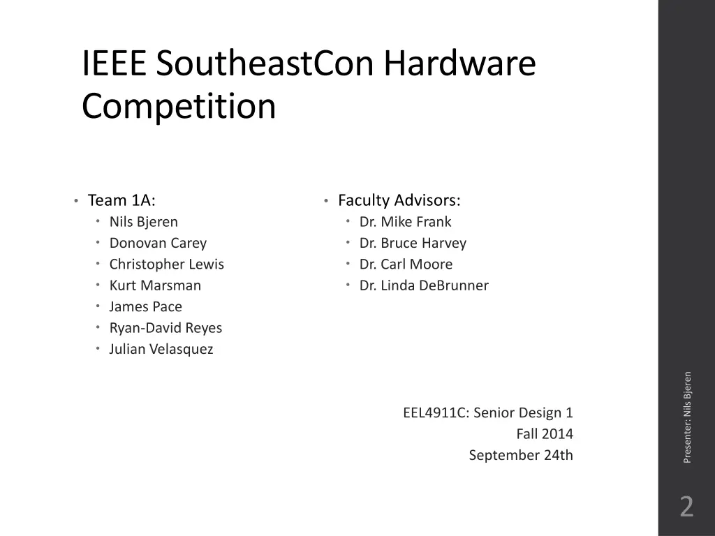 ieee southeastconhardware competition