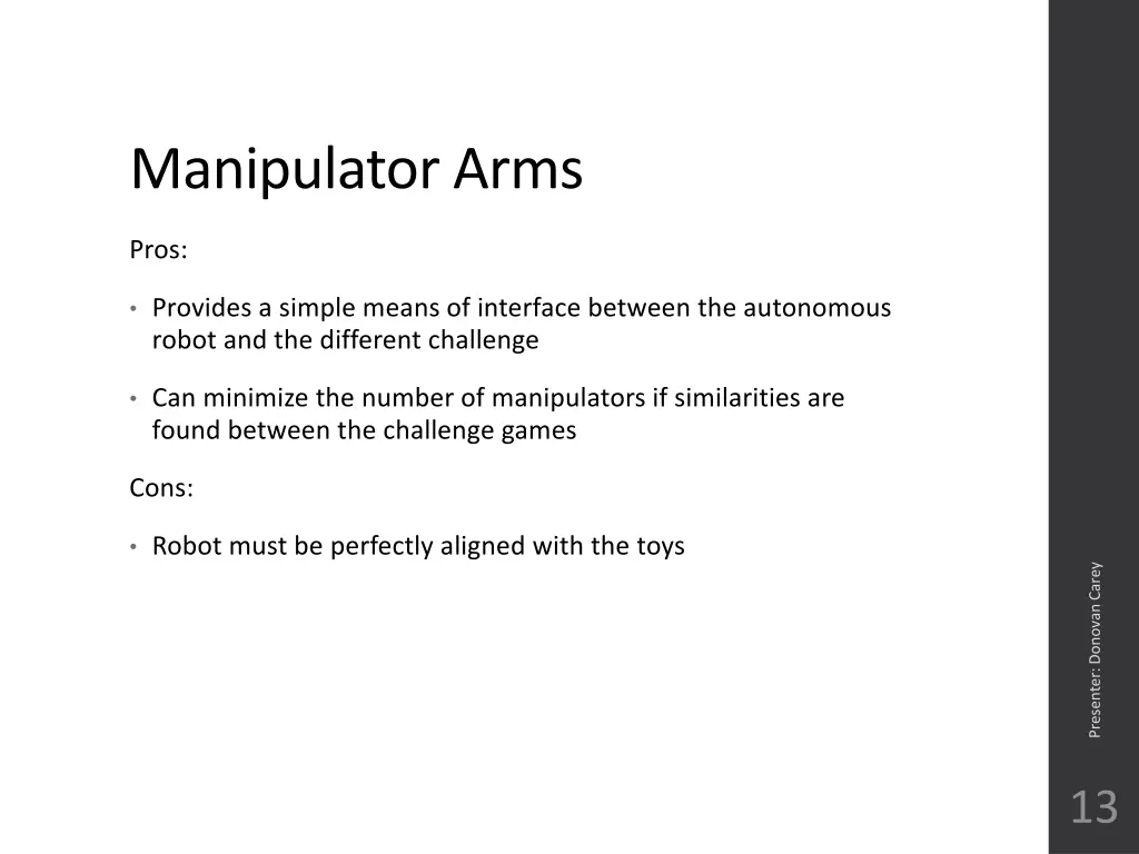 manipulator arms