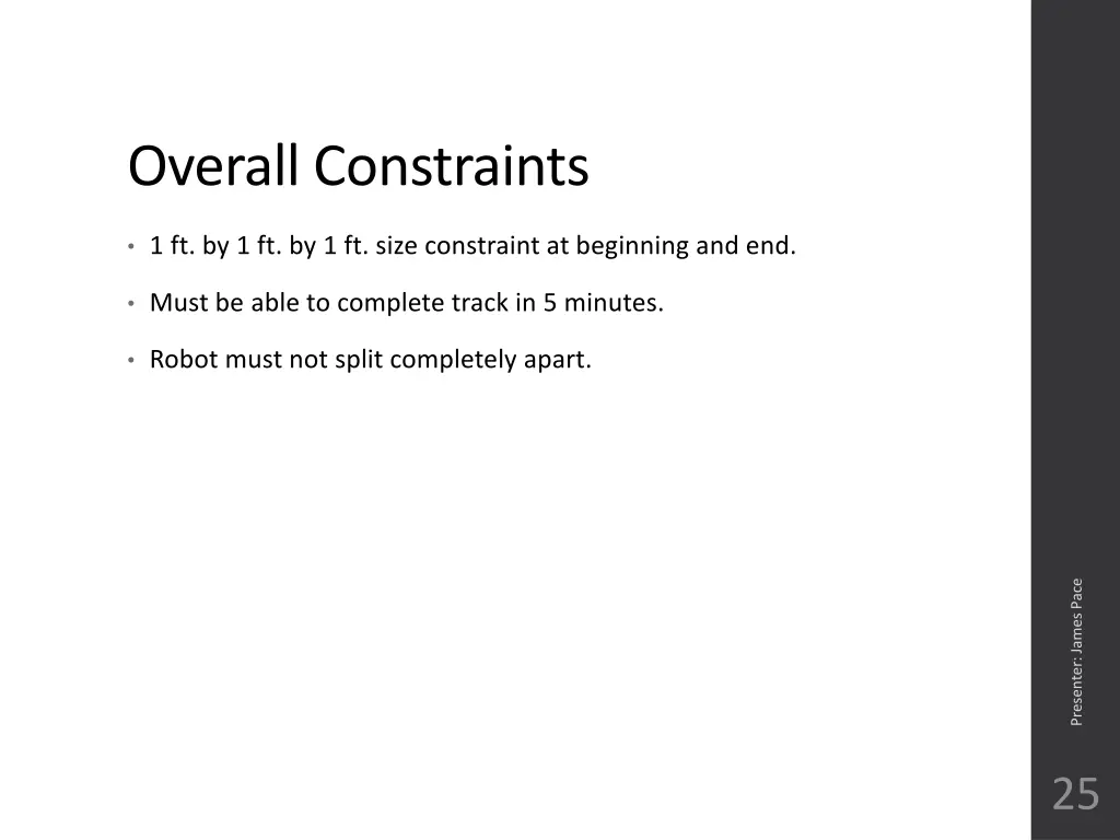overall constraints
