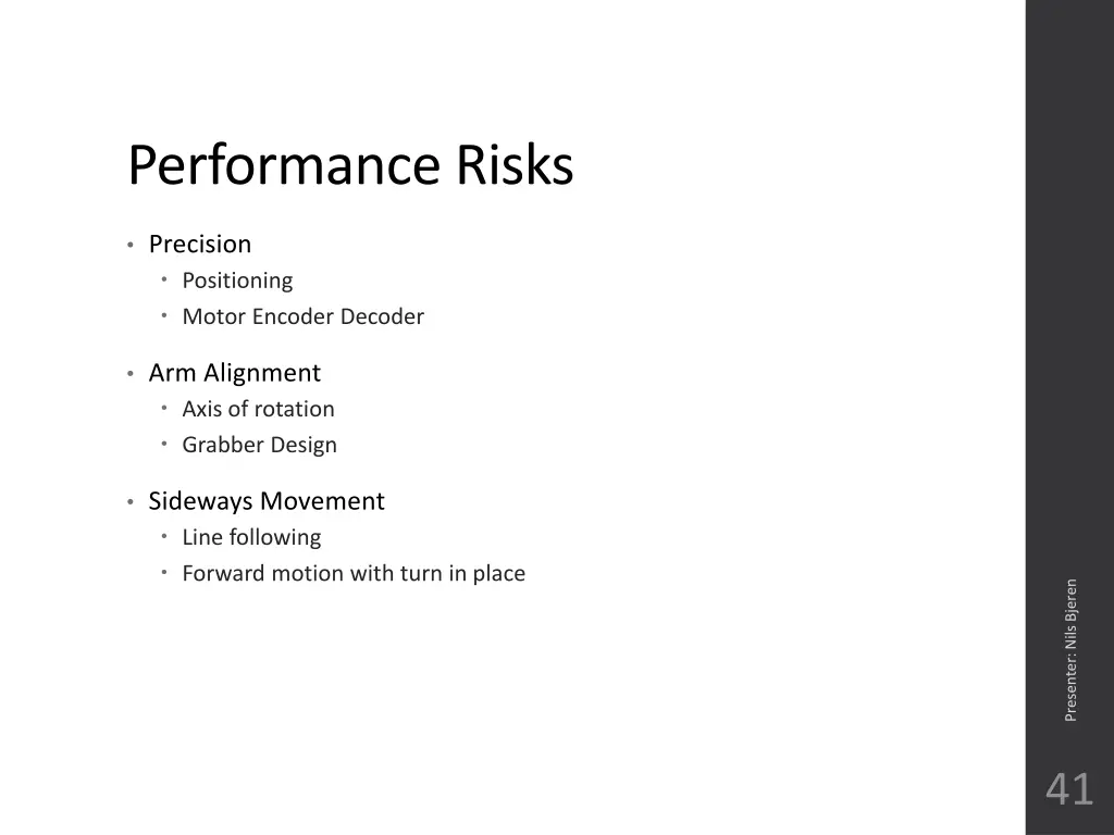 performance risks