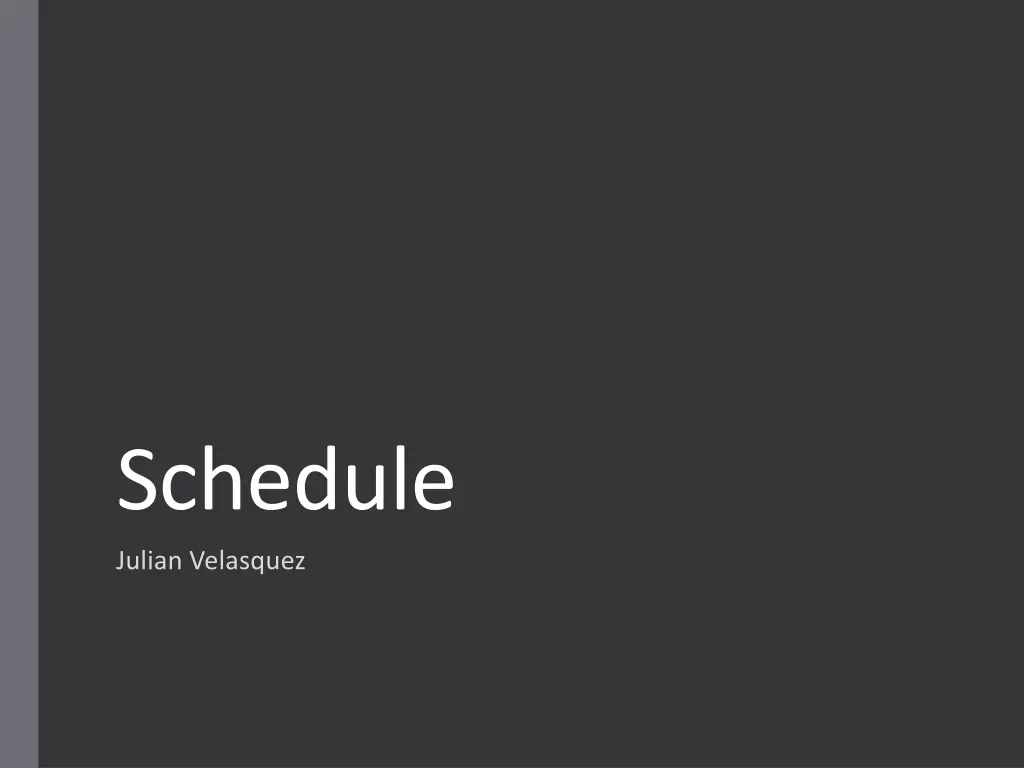 schedule
