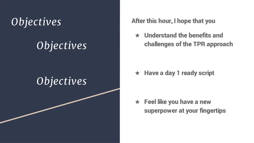 objectives