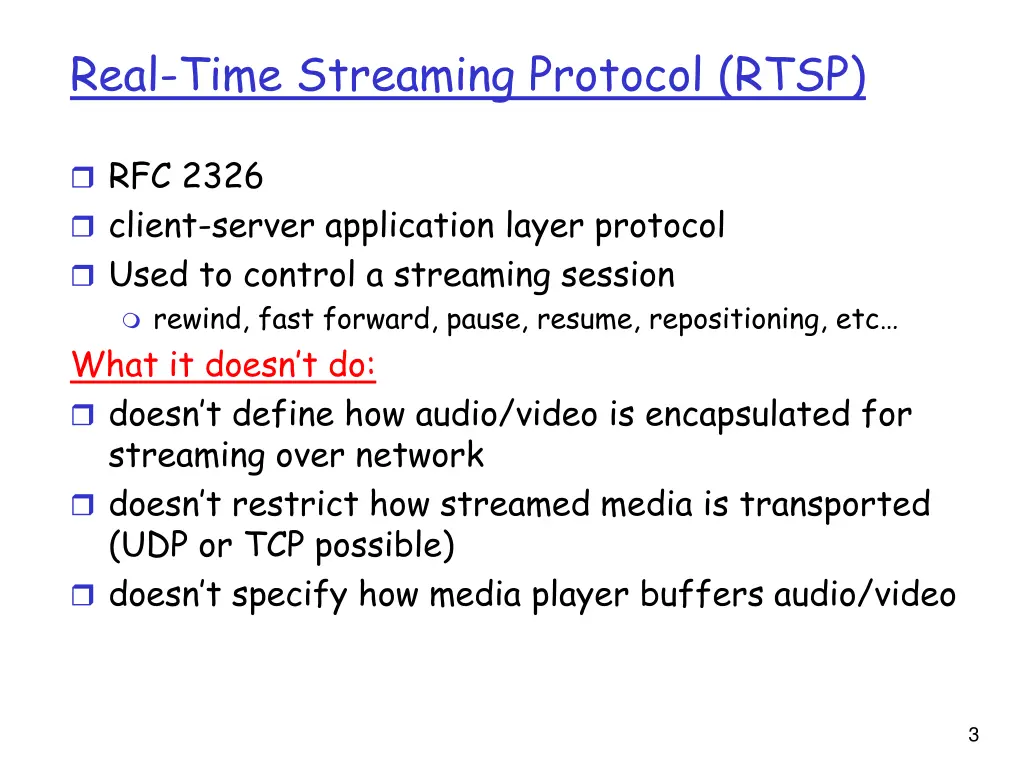 real time streaming protocol rtsp