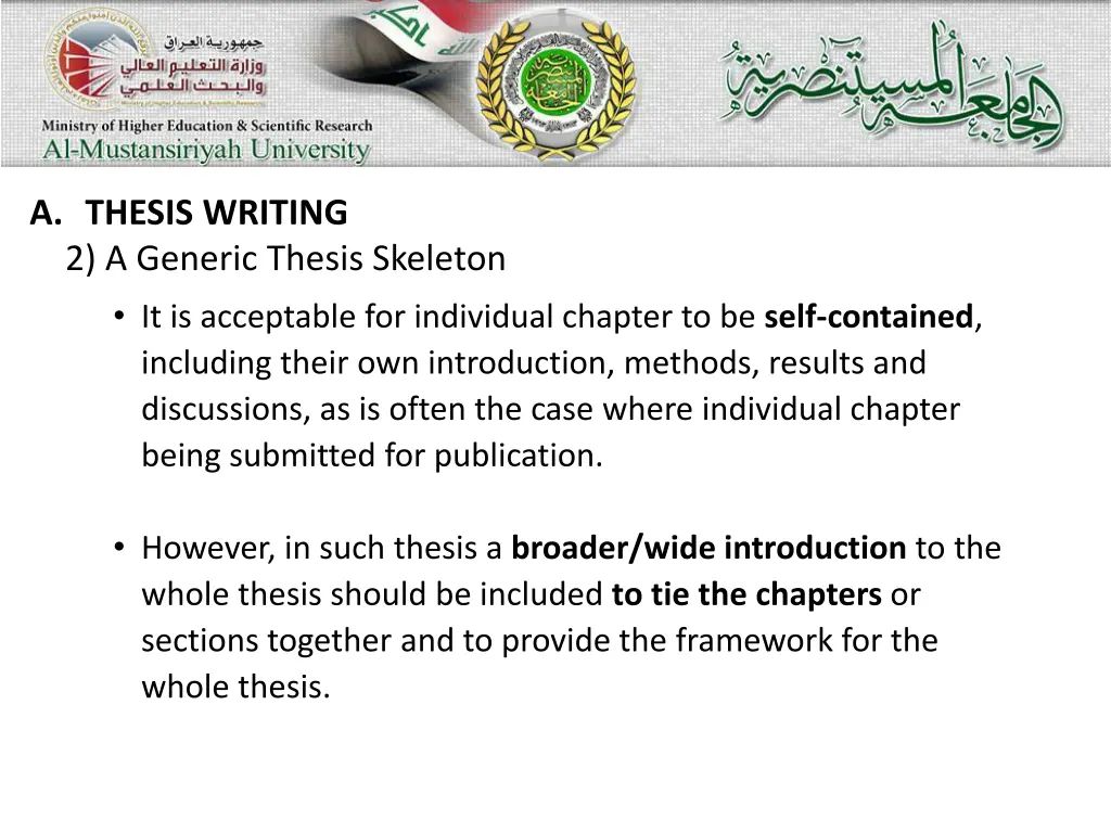 a thesis writing 2 a generic thesis skeleton 3
