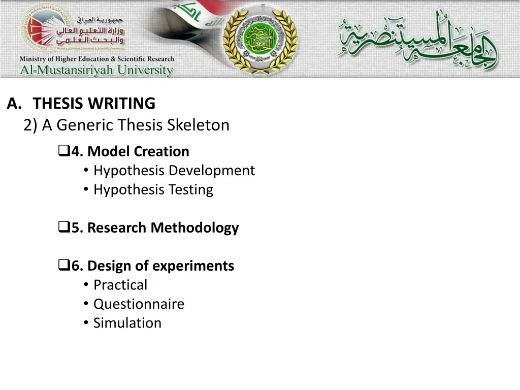 a thesis writing 2 a generic thesis skeleton