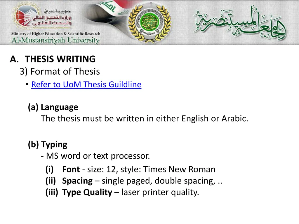 a thesis writing 3 format of thesis refer