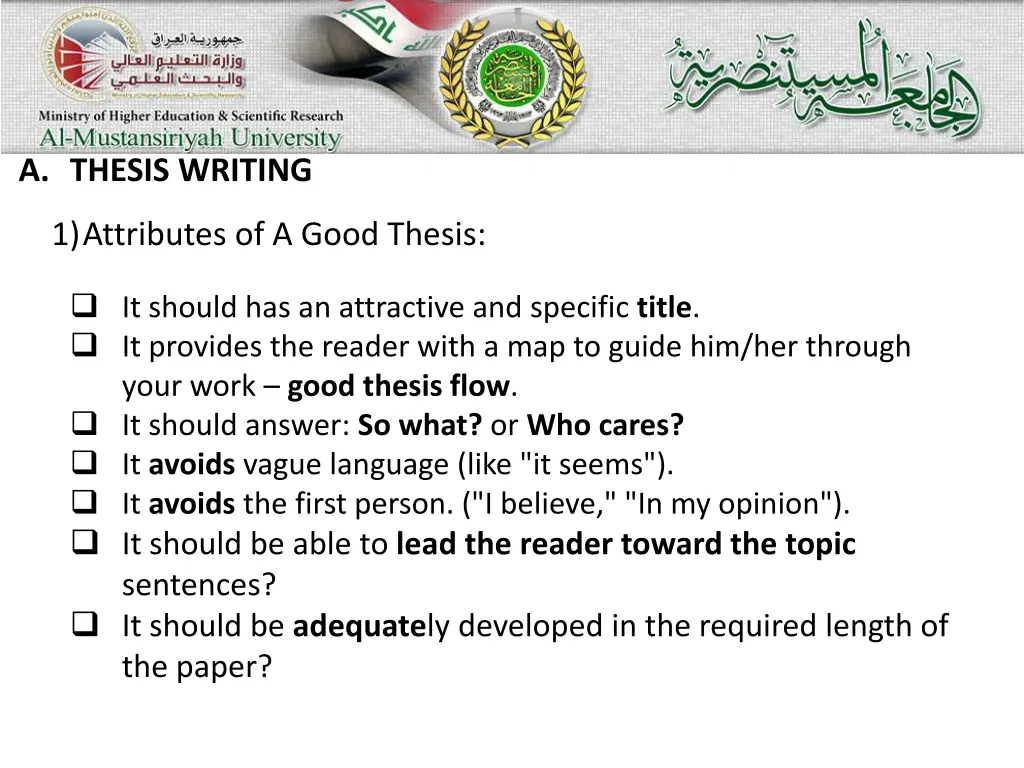 a thesis writing