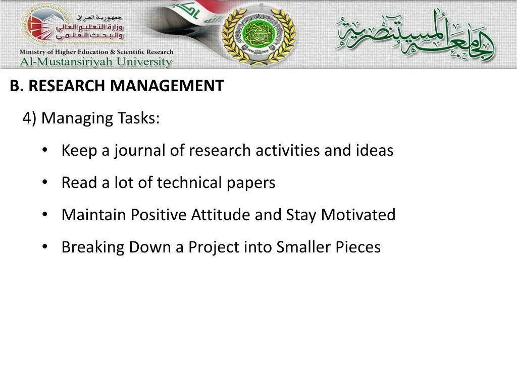 b research management 3