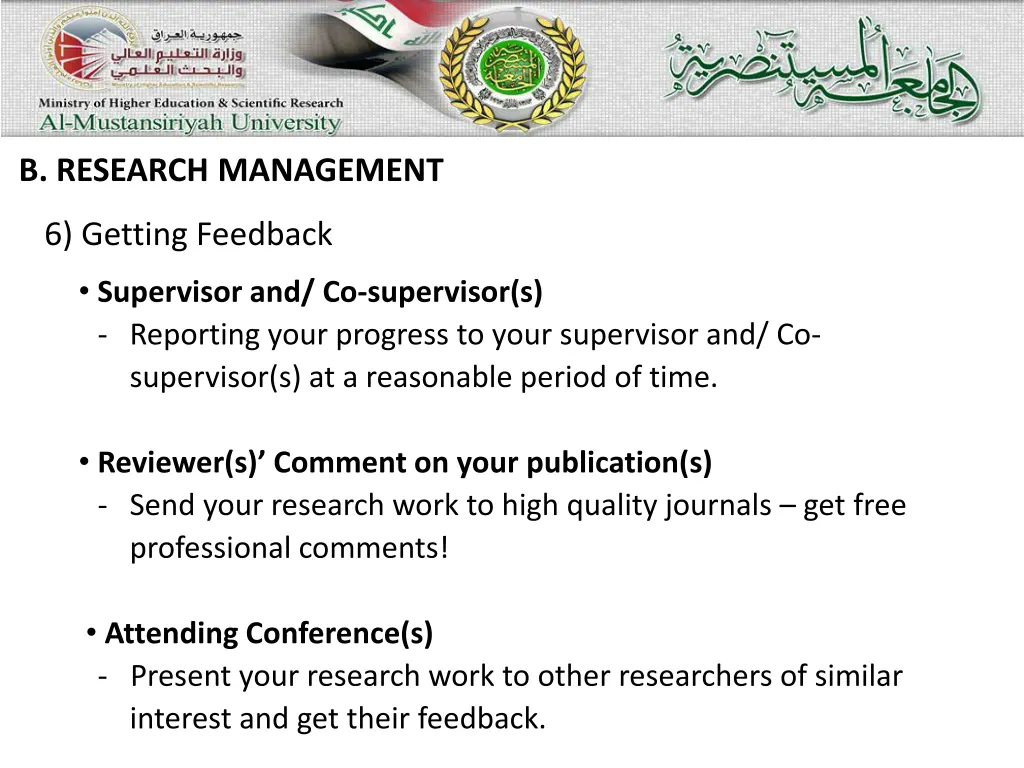 b research management 5