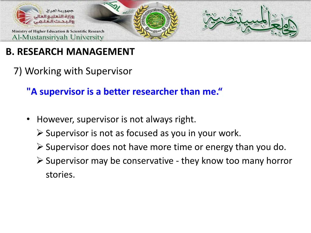 b research management 6