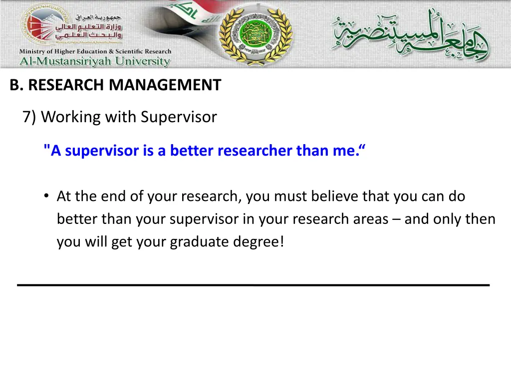 b research management 7