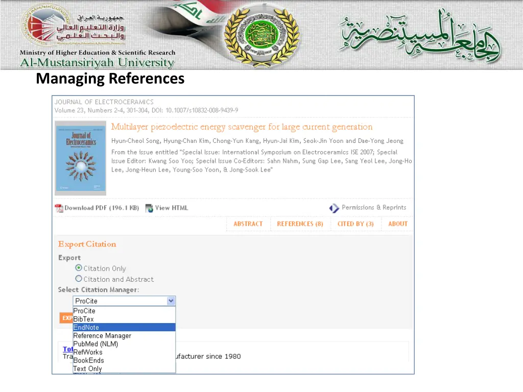 managing references 1